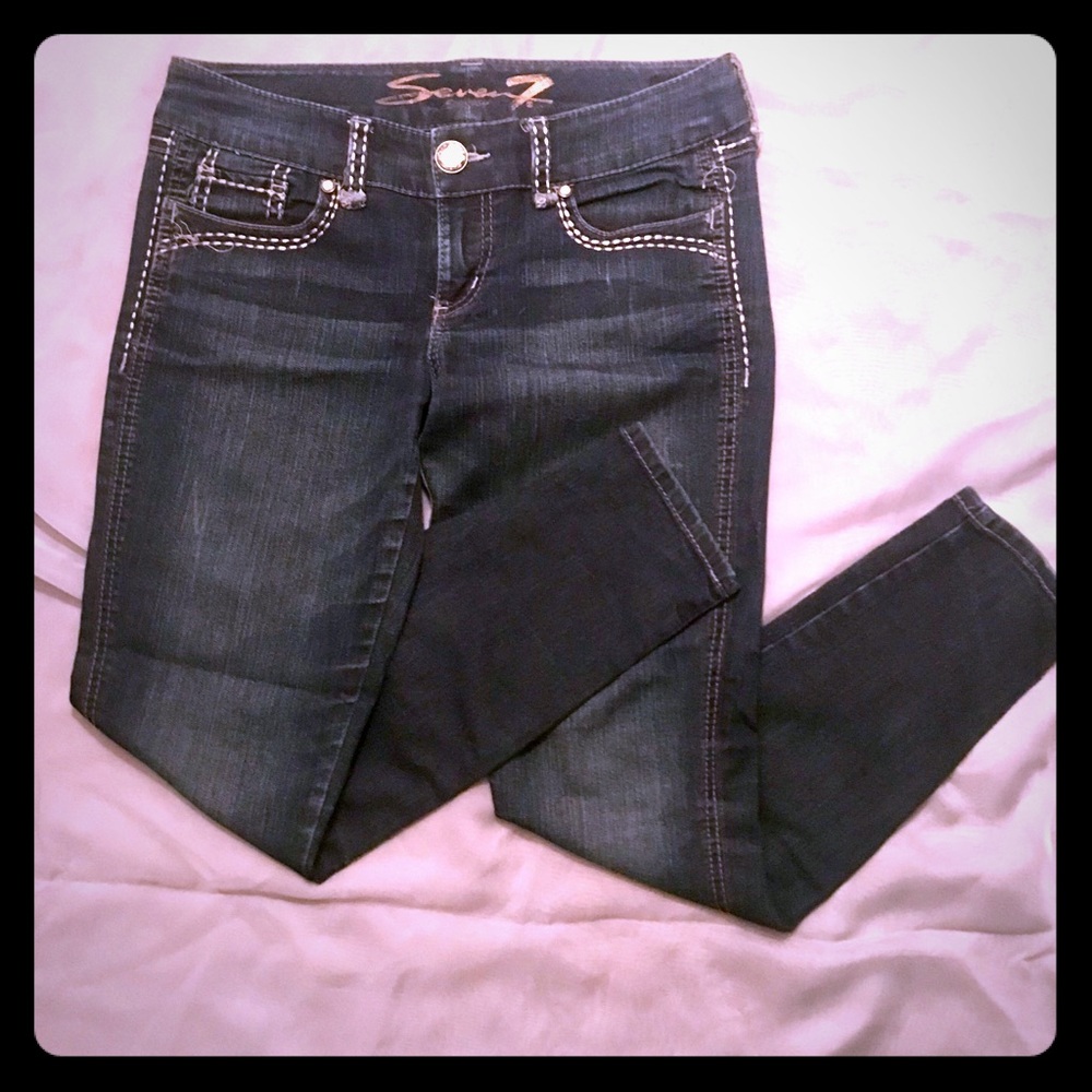 Seven7 Women’s Skinny Leg Jeans with Pocket Detail